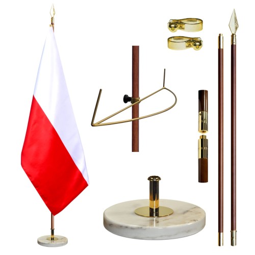 Stojak flagowy biały Prestige x1 gold_maszt EXCLUSIVE.jpg